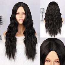 Load image into Gallery viewer, danity long wavy wig black / 26inches
