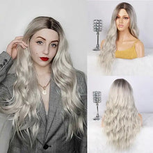 Load image into Gallery viewer, danity long wavy wig platinum / 26inches

