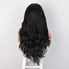 Load image into Gallery viewer, diamond heat resistant wig with big curls 1b / 150% / lace front / 24inches / china
