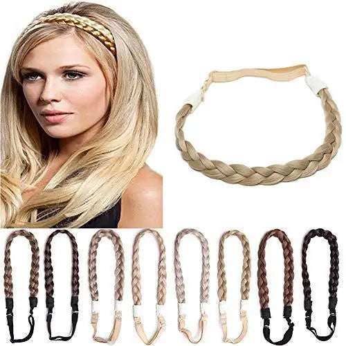 elastic stretch plaited braid hairpiece small-0.6inch / ash blonde