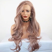 Load image into Gallery viewer, extra long heat friendly wig with wavy ends
