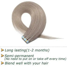 Load image into Gallery viewer, grey tape in human hair extensions | 20 pcs 40g/pack
