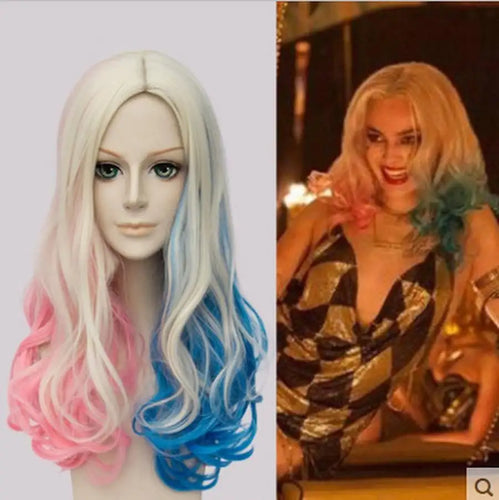 harley quinn synthetic cosplay wig
