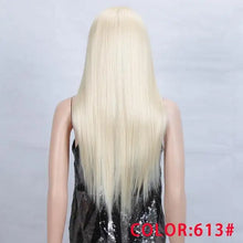 Load image into Gallery viewer, hayley light blonde 4x4 synthetic lace front wig 613 / 150% / lace front / 28inches
