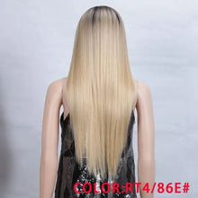 Load image into Gallery viewer, hayley light blonde 4x4 synthetic lace front wig rt4-86e / 150% / lace front / 28inches
