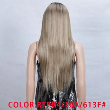 Load image into Gallery viewer, hayley light blonde 4x4 synthetic lace front wig rtpr4-16a-613f / 150% / lace front / 28inches
