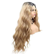 Load image into Gallery viewer, hayley ray heat friendly 24” ombre blonde mix wig
