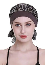 Load image into Gallery viewer, headcover with scarf light health grey

