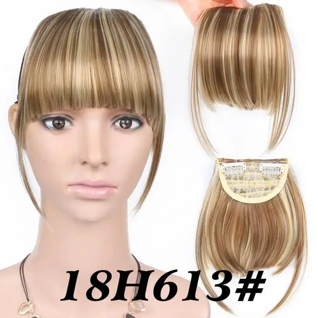 heat friendly clip in bangs hairpiece p18/613 / 6inches