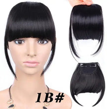 Load image into Gallery viewer, heat friendly clip in bangs hairpiece #1 / 6inches
