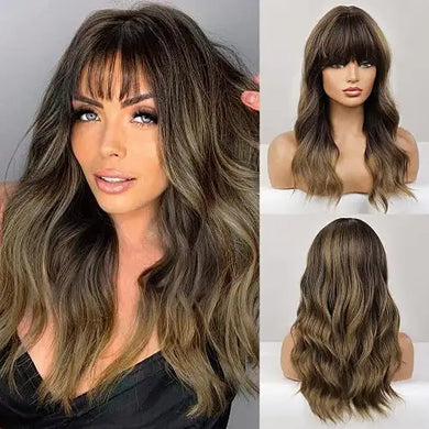 heat friendly wavy shoulder length wig default title