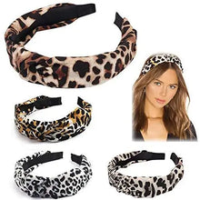 Load image into Gallery viewer, high fashion cheetah print head band hair 4 pcs accessory set default title
