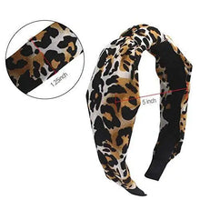 Load image into Gallery viewer, high fashion cheetah print head band hair 4 pcs accessory set
