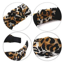 Load image into Gallery viewer, high fashion cheetah print head band hair 4 pcs accessory set
