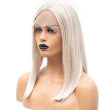 Load image into Gallery viewer, high-temperature synthetic lace front wig natural straight bob wig
