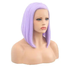 Load image into Gallery viewer, high-temperature synthetic lace front wig natural straight bob wig
