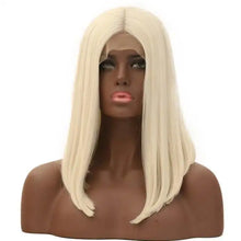 Load image into Gallery viewer, high-temperature synthetic lace front wig natural straight bob wig
