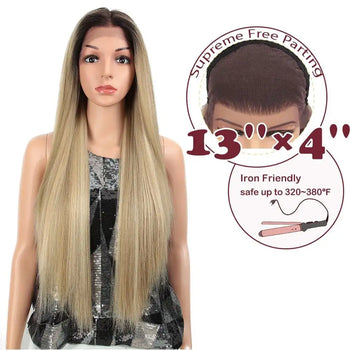 hilary long 32 inch heat resistant straight wig