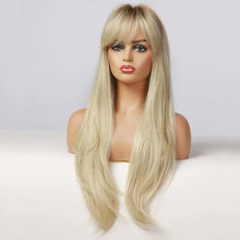 Load image into Gallery viewer, hilary long layered straight wig with side bangs layered
