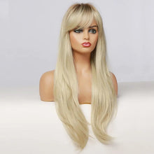 Load image into Gallery viewer, hilary long layered straight wig with side bangs layered
