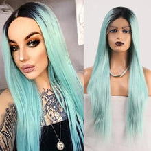 Load image into Gallery viewer, ice blue lace front wig
