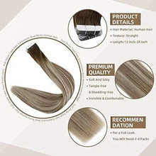 Load image into Gallery viewer, invisible tape remy human hair extensions 14 to 22 inches long

