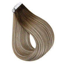 Load image into Gallery viewer, invisible tape remy human hair extensions 14 to 22 inches long
