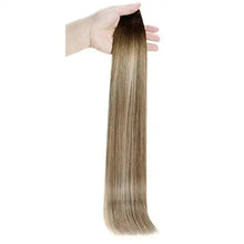 Load image into Gallery viewer, invisible tape remy human hair extensions 14 to 22 inches long
