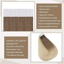 Load image into Gallery viewer, invisible tape remy human hair extensions 14 to 22 inches long
