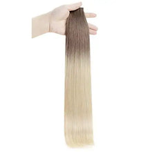 Load image into Gallery viewer, invisible tape remy human hair extensions 14 to 22 inches long 14 inch / #6b#613
