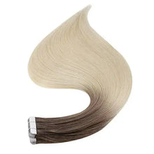 Load image into Gallery viewer, invisible tape remy human hair extensions 14 to 22 inches long
