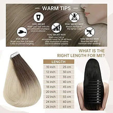 Load image into Gallery viewer, invisible tape remy human hair extensions 14 to 22 inches long
