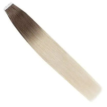 Load image into Gallery viewer, invisible tape remy human hair extensions 14 to 22 inches long
