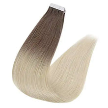 Load image into Gallery viewer, invisible tape remy human hair extensions 14 to 22 inches long
