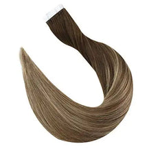Load image into Gallery viewer, invisible tape remy human hair extensions 14 to 22 inches long
