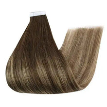 Load image into Gallery viewer, invisible tape remy human hair extensions 14 to 22 inches long
