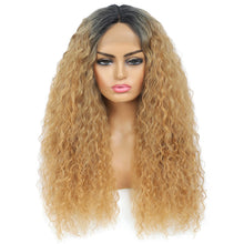 Load image into Gallery viewer, jessica curly synthetic lace front wig 180% / lace front / 26inches
