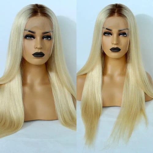 kelly ombre blonde full lace human hair wig