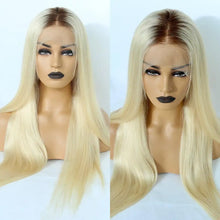 Load image into Gallery viewer, kelly ombre blonde full lace human hair wig
