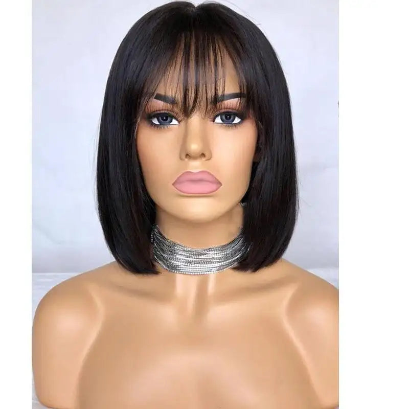 kia brazilian remy human hair silk top lace front bob