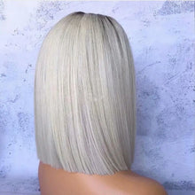 Load image into Gallery viewer, kim light grey heat resistant bob style lace front wig
