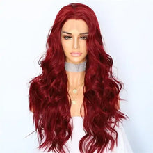 Load image into Gallery viewer, ladies long natural wave heat resistant hair wig
