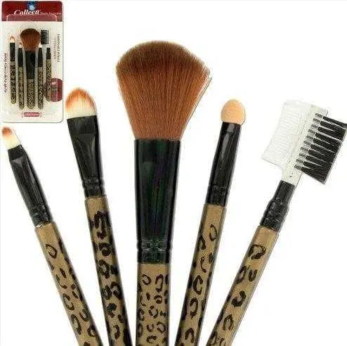 leapord makeup brush set