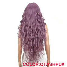 Load image into Gallery viewer, lilac, synthetic lace front wigs extra long deep natural wave ombre coloured fashion wig qtashpu / 150% / 360 lace front / 36inches / canada
