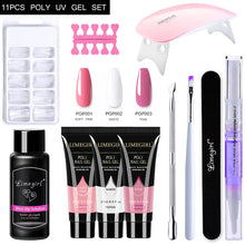 Load image into Gallery viewer, Acrylic Gel Poly Nail Gel Manicure Kit with Lamp Beauty Store
