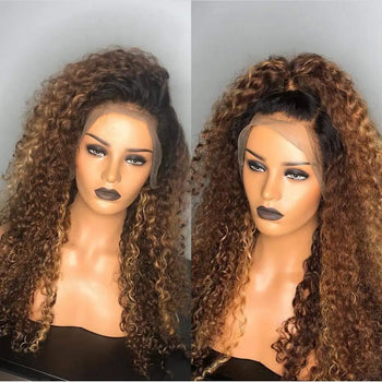 lizzy | curly brazilian remy hair lace wig ombre