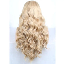 Load image into Gallery viewer, long body wave dark roots heat resistant hair lace front wig
