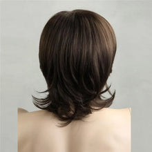 Load image into Gallery viewer, long brown layered synthetic wig for men
