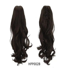 Load image into Gallery viewer, long curly 18&quot;synthetic claw clip on ponytail hair heat friendly  hair piece hpp002b / 18inches
