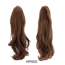 Load image into Gallery viewer, long curly 18&quot;synthetic claw clip on ponytail hair heat friendly  hair piece hpp002c / 18inches
